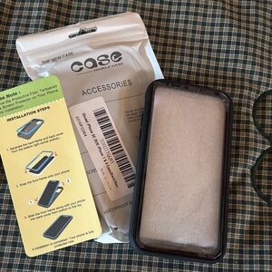 Case Black Phone Case with Screen Protector
